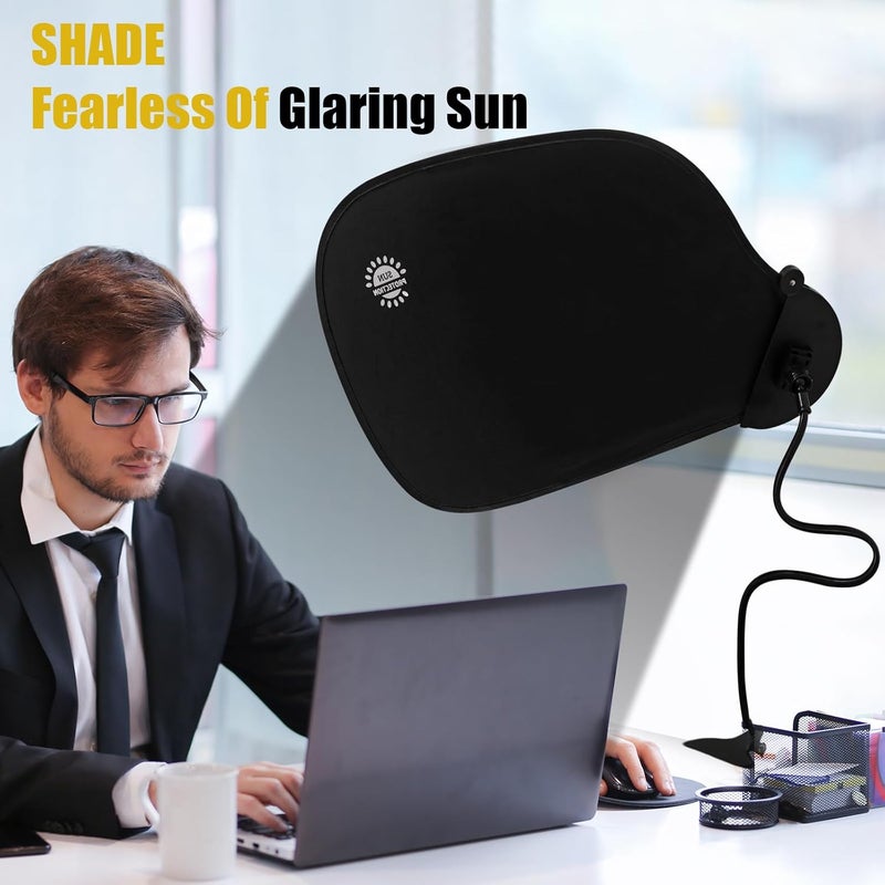 Simsedery Adjustable Office Desk Shade and Cubicle Shade, Working Office Cubicle Accessories with Black Shade for Blocks Light, Glare, and Disturbances - Image 5